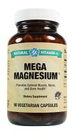 Natural Vitamin Co. - Mega Magnesium, Magnesium 400mg (from Amino Acid Chelate, Citrate, and Malate), 90 Capsules, 1 Month Supply, Gluten Free, Vegetarian, Vegan