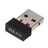 Yanvan WiFi Network Adapter, Mini USB 2.0 802.11n 150Mbps WiFi Network Adapter for Windows Linux PC (Black)