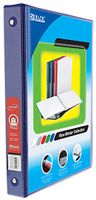 BAZIC 1" Blue 3-Ring View Binder w/ 2-Pockets for School, Home, or Office (Case of 12)