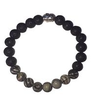 Essential Oil Diffuser Aromatherapy Bracelet For Men Women Kids 7 Chakra Natural Lava Stone Charm For Yoga Holistic Meditation Healing Stress & Anxiety With Elegant Velvet Gift Bag