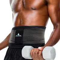 Back Support Belt for Lifting Walking Running Workout - Dual Medical Lumbar Pads for Lower Back Pain Relief, Herniated Disc, Sciatic Pain and More! - Breathable Mesh Cooling Layer (Medium)