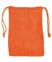 5" x 7" Orange Jute Favor Bags - 12 Pack