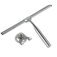 Kelinfei Shower Squeegees,Lightweight All-Purpose Stainless Steel Shower Cleaner for Shower Doors Bathroom Window Mirror Car Glass (Silver, OneSize)