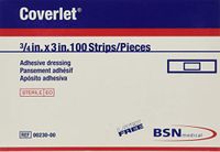 BSN Medical Coverlet Cloth Bandage Strips 3/4" x 3", 100 per Pack