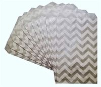 100 pcs Merchandise Gift Bags Shopping Sales Tote Bags (6" x 9", Silver)