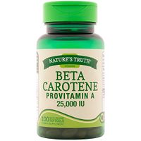 Nature's Truth Beta Carotene 25,000 IU Vitamin Supplement - 100 Softgels, Pack of 2