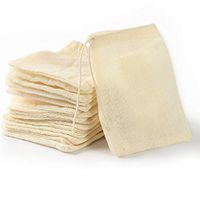 Cosynee Organic Cotton Reusable Produce Bags, Eco-Friendly Bulk Bin Bags for Food - Small 3x4 - Sachet Bags, Dry Fruit Storage, Drawstring Pouch (set of 50)
