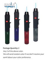 6 3/4" Eagle Torch Pen Gun Torch Lighter Butane Refillable Semi Transparent Tank (2)