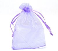 Equal Sign 50PCS 8x12"Organza Drawstring Pouches Jewelry Party Wedding Favor Gift Bags (Lavender)
