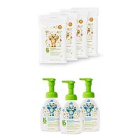 Babyganics Alcohol-Free Hand Sanitizer Wipes, Mandariny with Babyganics Alcohol-Free Foaming Hand Sanitizer, Pump Bottle, Fragrance Free