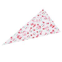 SoarUp 50pcs Cellophane Clear Cone Plastic Cone Bags, Sweet Treat Cello Bags with 50 Twist Ties Cellophane Candy Bags for Holiday Wedding and Party.(Cherry)