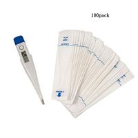 100 Pack Digital Thermometer Probe Covers Oral Digital LCD Thermometer for Baby Children and Adult Quick-Read