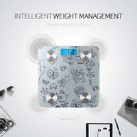 LYAOE Bluetooth Body Fat Scale Funny Rabbits Butterfly Smart Wireless Scale with LCD Display Measuring Body Weight Bmi and Health Digital Scale