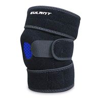 Sborter Knee Supports, Adjustable Knee Brace with Open-Patella Cushion Ring & Dual Spring Stabilizers, for Sports & Pain Relief & Sports Injury Rehabilitation,for Right Knee,Black