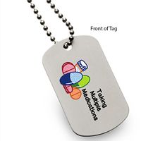 Taking Multiple Medications Medical Alert ID Dog Tag