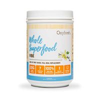 Oxyfresh Vibe Vegan Pea Protein Powder: Vanilla Flavor- Active Probiotics for Easy Digestion, Full Serving of Superfood Greens. Plant Based, Gluten Free, Soy Free, Diary Free, Non GMO. 15 Servings