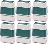 Brother PR1438G6P Self-Inking Stamps (6 Pack), Green For use with SC-2000 and SC-2000USB StampCreator Pro Stamp Systems, Each Stamp Will Produce Up to 50000 Impressions; Size 14mm x 38mm