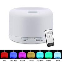 IdealBuy O2389YK 110V 500ML RGB Aroma Diffuser Ultrasonic Aromatherapy Machine, Air Humidifier Moistener Atomizer with Black Controller US Plug
