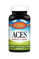 Carlson - ACES, Vitamins A, C, E + Selenium, Cellular Health & Immune Support, Antioxidant, 50 Softgels