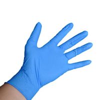 Baiggooswt 10 Pairs Industrial Disposable Nitrile Latex Gloves Powder Free Cleaning Dish Washing Gardening Gloves Blue