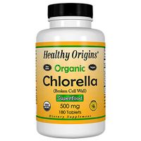 Healthy Origins Organic and Kosher Chlorella Tablets, 180 Count