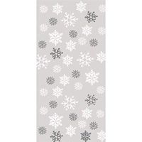 hersrfv home Large Snowflakes Cello Bags 20 Pack Winter Christmas Party Decoration