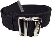 LiftAid Walking Gait Belt and Patient Transfer with Metal Buckle and Belt Loop Holder for Nurse, Caregiver, Physical Therapist (Black, 60")
