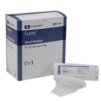 Covidien 2236 Curity Stretch Bandage, Sterile in Soft Pouch, 4" x 4.1 yd, 75" Relaxed (Pack of 12)