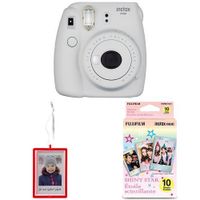 Fujifilm Instax Mini 9 Instant Camera with Holiday Ornament, Red and 10 Sheet Shiny Star Film