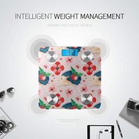 Bluetooth Scale with Body Fat Cartoon Cute Painting Animal Pet Bluetooth Weight Scale Body Fat Composition Monitor Analyzer with Smartphone App for Body Management-396 Lbs