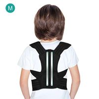 Back Posture Corrector for Kids and Teens, Adjustable Upper Back Brace Clavicle Support Brace with Soft Shoulder Pads and Elastic Belts for Thoracic Kyphosis, Improve Slouching and Humpback - M