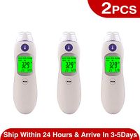 【Ship Within 24 Hours】Forehead and Ear Thermometer Non-Contact Digital Temporal Thermometer for Fever, Instant Accurate Reading for Baby Kids and Adults Thermometer 3 Pack- CE & FDA Approved