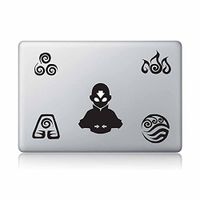 Aang Avatar (V3) Fire Water Earth Air The Last Airbender Apple Macbook Decal Vinyl Sticker Apple Mac Air Pro Laptop Sticker