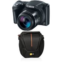 Canon PowerShot SX420 Digital Camera Black with Case Logic Compact Camera Case