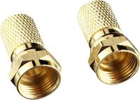 Coaxial Cable Screw On Connector | 2 Pack | Twist On Type Fitting for RG6 Coax Cable - Easy Installation