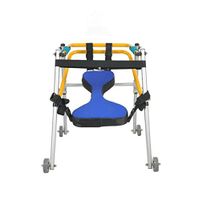 XRX Child Walker, Lower Limb Rehabilitation Aids Training Stand Walker Directional 4 Wheel Lower Limb Disability Handrails Crutches Child Standing Frame Adjustable Foldable (B, S)