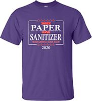 Go All Out Large Purple Adult Toilet Paper Hand Sanitizer Make America Clean Again T-Shirt