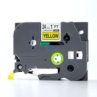 IDIK 1PK Black on Yellow Extra Strength Laminated Label Tape Compatible for Brother P-Touch TZe-S651 TZ S651 Tze S651(24mm x 8m)