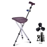 Folding Canes Seat Walking Stick Height Adjustment 300 lbs Capacity