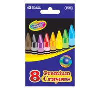 BAZIC 8 Color Premium Quality Crayon, Case of 144 (2516-144)
