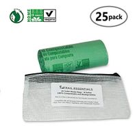 Trail Essentials Toilet Bags, Certified Biodegradable and Compostable; Use and Bury in Ground – Roll of 25 Bags, Includes Convenient Water Resistant Carry Case