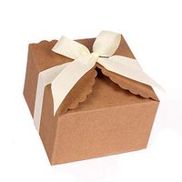 Gift Boxes, Set of 24 Decorative Treats Boxes, Cake, Cookies, Goodies, Candy and Handmade Bath Bombs Shower Soaps Gift Boxes for Christmas, Birthdays, Holidays, Weddings (Kraft)