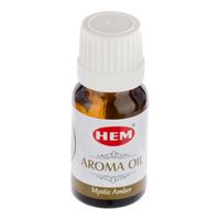 Hem Incense Aroma Oil 10 ML Mystic Amber Jasmine Musk Orange Rose Sandal Choose Scent and Quantity. (one, Mystic Amber)