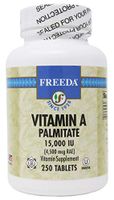 Freeda Kosher Vitamin A Palmitate 15,000 I.U. - 250 TABLETS