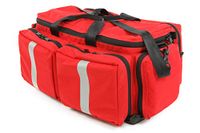 R&B Fabrications RB A600XRD-A 1000 Denier Cordura Nylon Mega Medic's Bag with Tuff Bottom, No Insert, Red