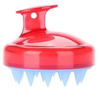 5 Colors Massager Head - Scalp Massager, Massager Brush Head Shampoo - Shower Brush for Body Washing Massager(Red)