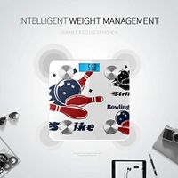 Bowling Ball Hitting All Weight Scale Bluetooth Body Weight Digital Scale Electronic Bathroom Scale Tracks 8 Key Compositions Analyzer Sync with Fitness Apps 400 Lbs
