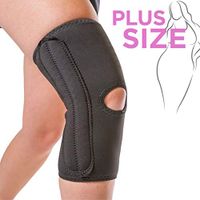 BraceAbility Plus Size Knee Compression Sleeve for Women - Ladies Open Patella Brace and XXXXL Kneecap Stabilizer with Support Stays for Female Arthritis Pain, Meniscus Tears and ACL Injury (4XL)