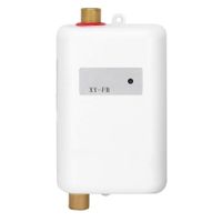 Focket Electric Water Heater, White Rapid Heating Mini Tankless Instant Hot Water Heater Hot Cold Dual-use Under Sink Water Heater, Electricity Saving and Water Saving for Home Washing (110V 3000W)