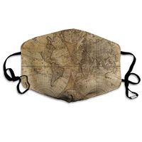 Face Mask Vintage Old World Map Special Cycling Half Face Earloop Dust Mask for Women